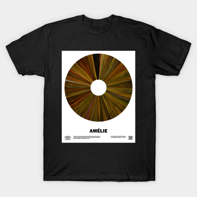 minimal_Amelie Warp Barcode Movie T-Shirt by silver-light